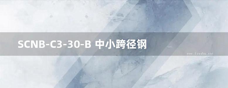 SCNB-C3-30-B 中小跨径钢箱组合梁桥通用图 窄幅钢箱组合梁（PC桥面板）上部构造 第四册（共十三册）